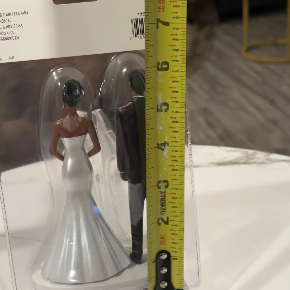 Wilton African American Wedding Cake Topper Bride and Groom Figurine 115-1083